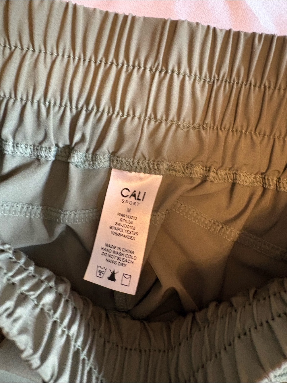 Olive Drawstring Track Joggers for Women - Picture 3 of 5